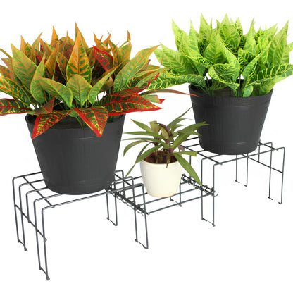 Moso 1-Tier Metal Plant Stand – Black, Rust-Free, Indoor/Outdoor