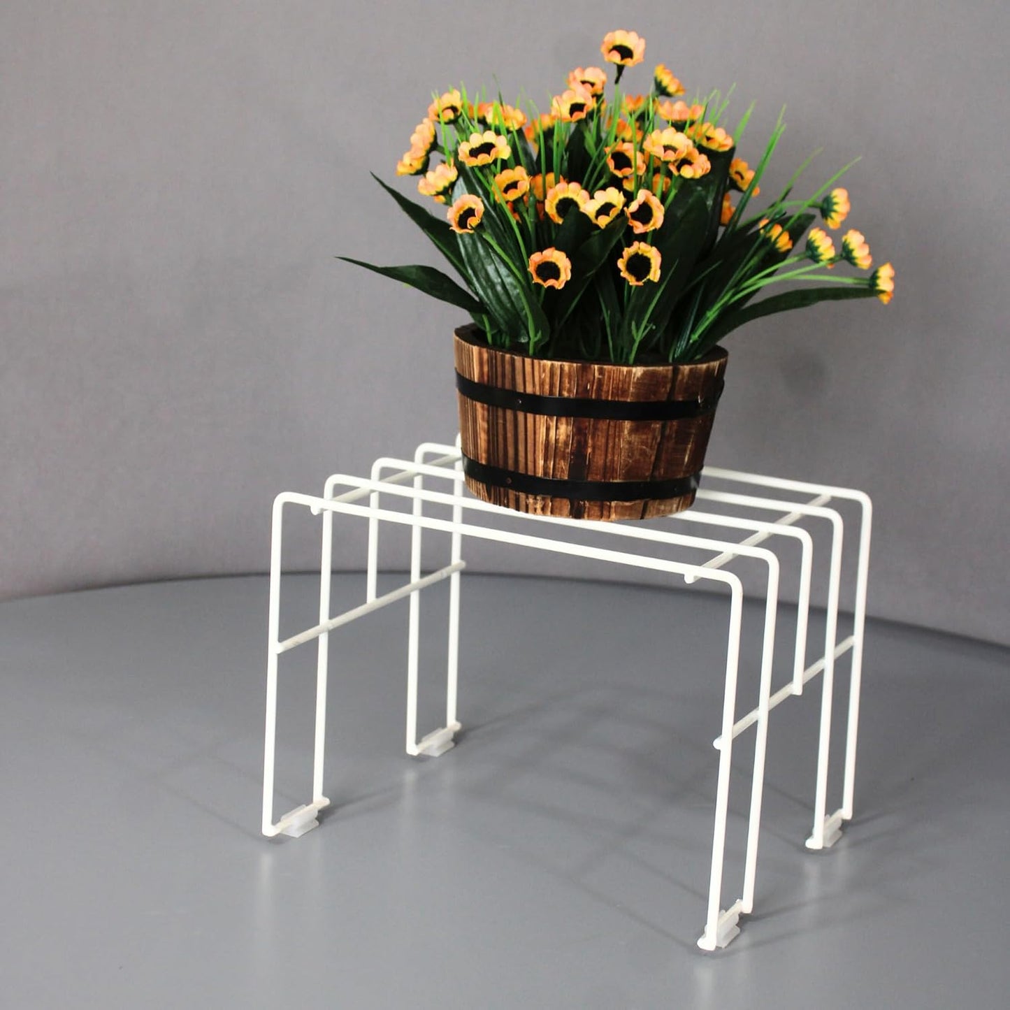 Moso 1-Tier Metal Plant Stand – Black, Rust-Free, Indoor/Outdoor